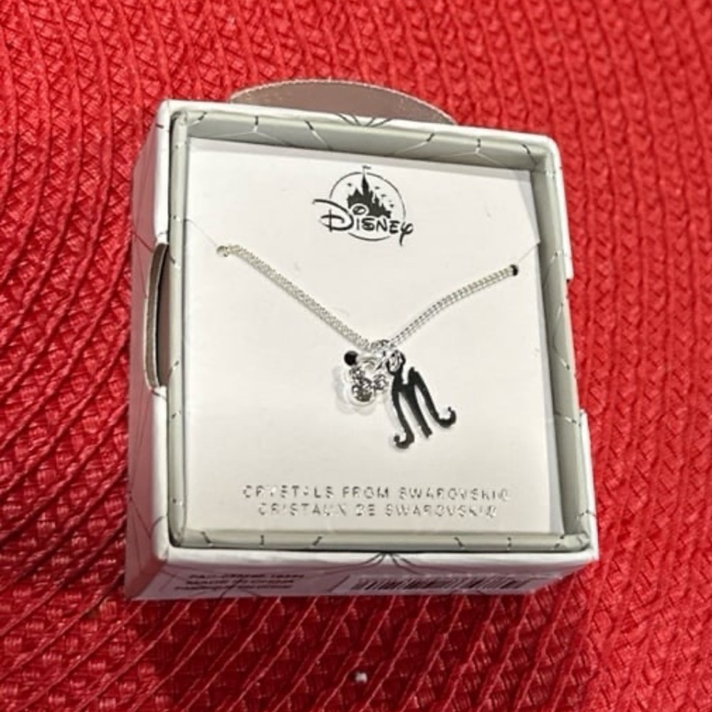 Disney letter “M” necklace with Mickey Mouse head pendant